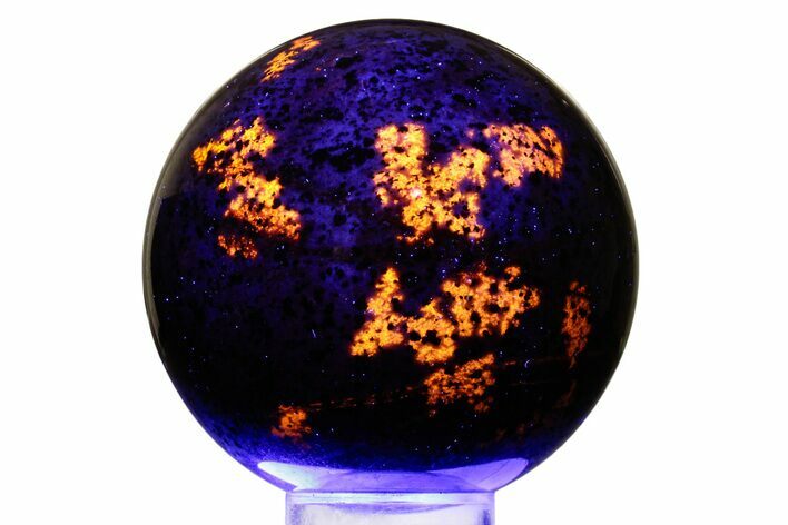 Fluorescent Polished Sodalite-Syenite Sphere - Ontario, Canada #371005